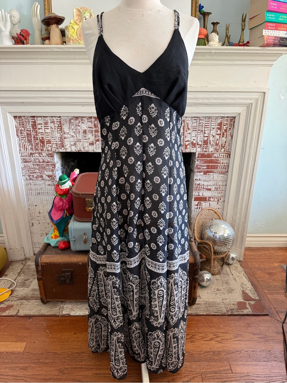 Vintage sheer print dress